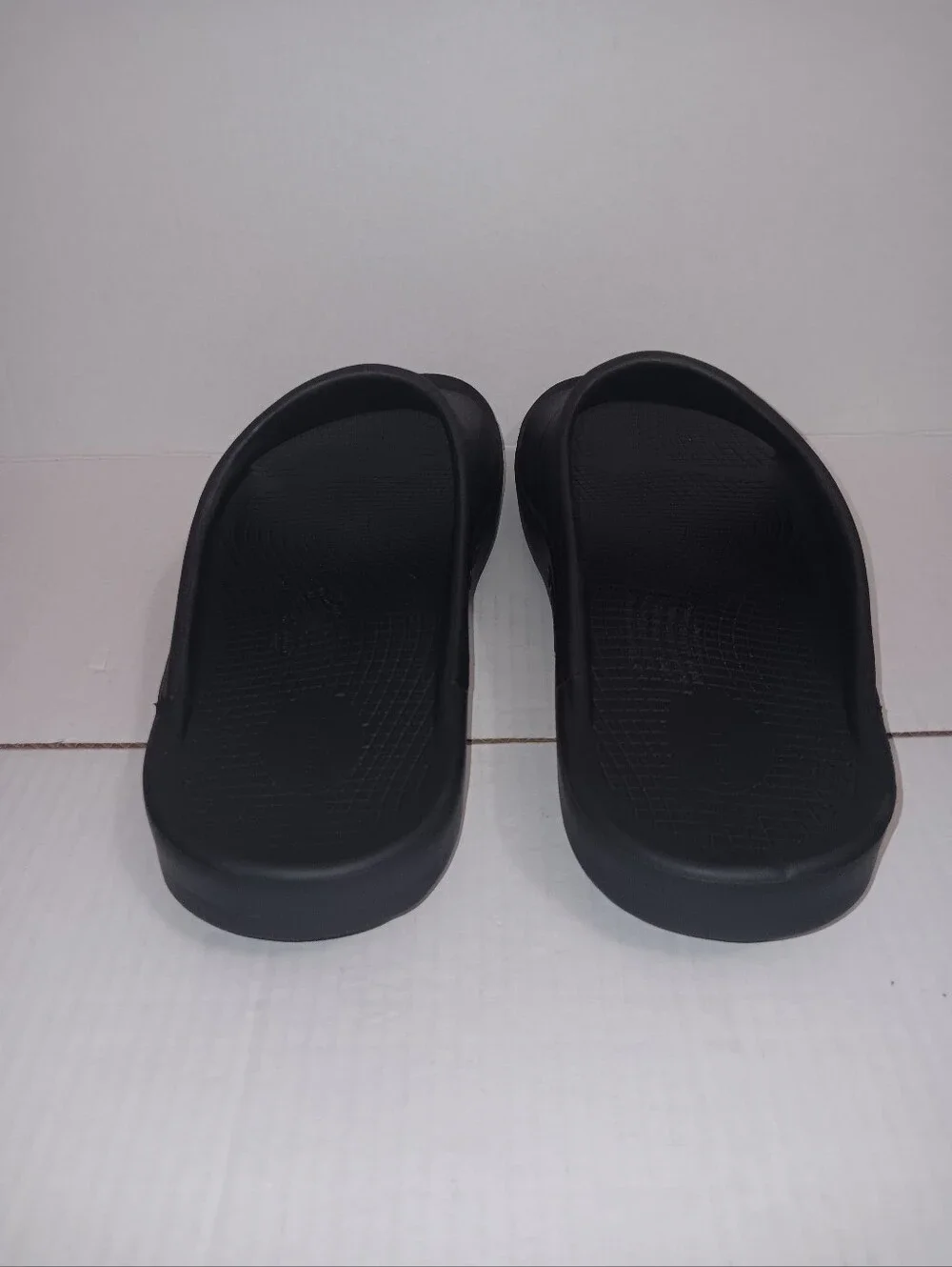OOFOS OOAHH SLIDE SANDALS BLACK MEN'S SIZE 14